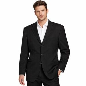 Ermenegildo Zegna Soft Black 100% Wool Sport Coat Jacket 56R IT / 46R US